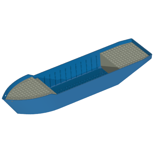 Lego Boat 52 x 12 x 6 1/3 [Complete Assembly] / Blue
