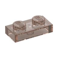 Lego Plate 1 x 2 / Trans-Brown