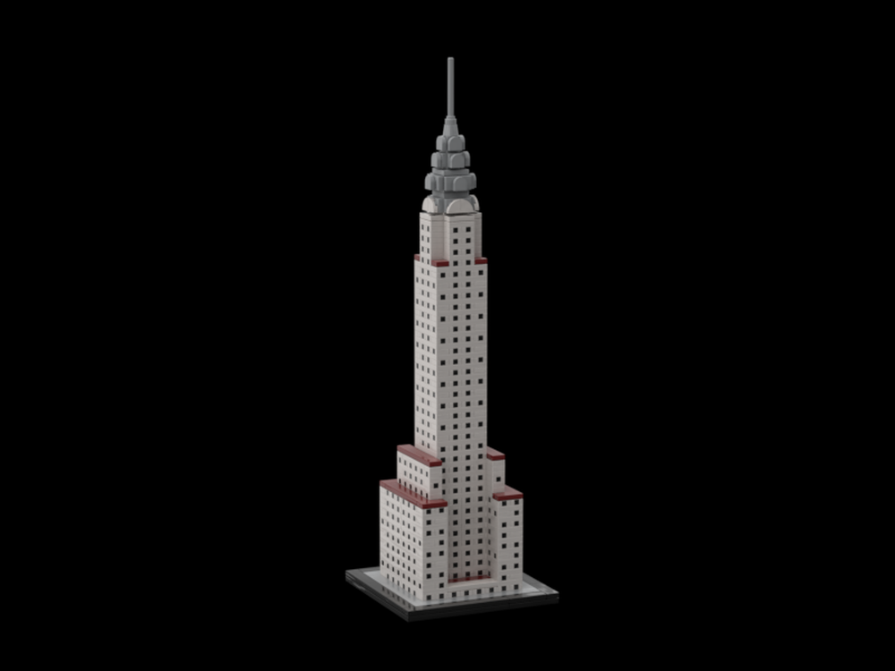 Lego Chrysler Building in the scale 1:1000
