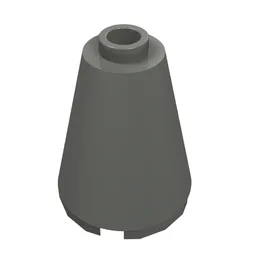 Cone 2 x 2 x 2, Open Stud / Dark Bluish Gray