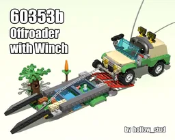 60353b Offroader with Winch at Defunct Bridge