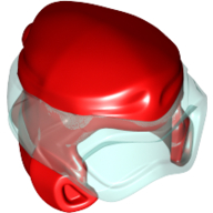 Lego Wrap with Diving Mask, Trans-Light Blue Pattern / Red