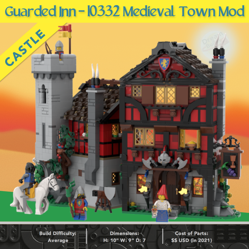 Lego Guarded Inn - Medieval Town Square 10332 Modification Castle