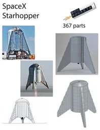 SpaceX Starhopper (Saturn V scale)