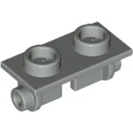 Hinge Brick 1 x 2 Top Plate Thin / Light Gray