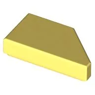 Tile 1 x 2 with Stud Notch Left / Bright Light Yellow