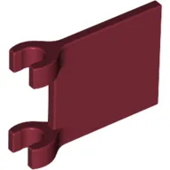 Flag 2 x 2 Square, Flat Clip Edge [Thick Clips] / Dark Red