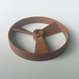 Large Figure Spinner / Propeller with Code Print (Rhotuka) / Light Brown