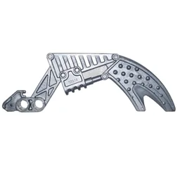 Large Figure Weapon, Claw / Fang, 2 Pin Holes (Visorak Vohtarak) / Pearl Light Gray