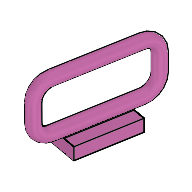 Lego Bar 1 x 4 x 2 / Medium Dark Pink