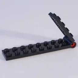Hinge Plate 2 x 9 with Hole in between 4 Studs / Black