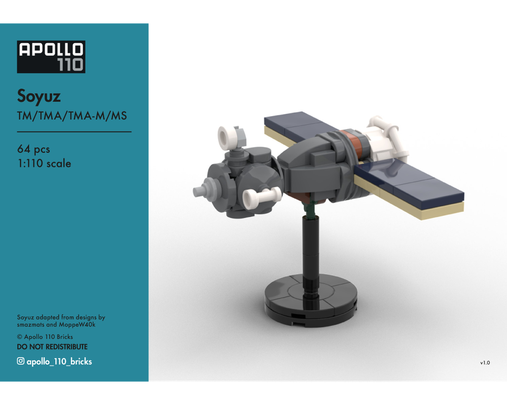 Lego Soyuz-TM TMA TMA-M MS [1:110 scale]