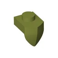 Plate Special 1 x 1 with Vertical Tooth / Olive Green
