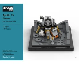 Apollo 15 Diorama – LM 'Falcon' & LRV [1:110 scale]
