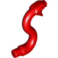 Animal, Snake Head with Open Mouth, Fangs and Curved Neck with Bar / Red