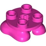 Feet, 2 x 2 x 2/3 with 4 Studs on Top / Dark Pink
