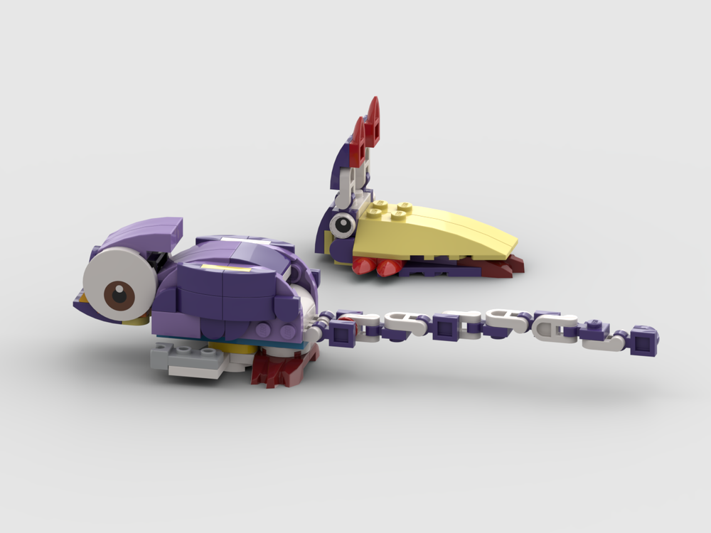 Lego Roach meets chamelion