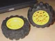 Wheel 20 x 30 Technic with Black Tire 20 x 30 Solid Balloon (4266 / 2857) / Yellow