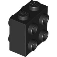 Lego Brick Special 1 x 2 x 1 2/3 with 8 Studs on 2 Sides / Black
