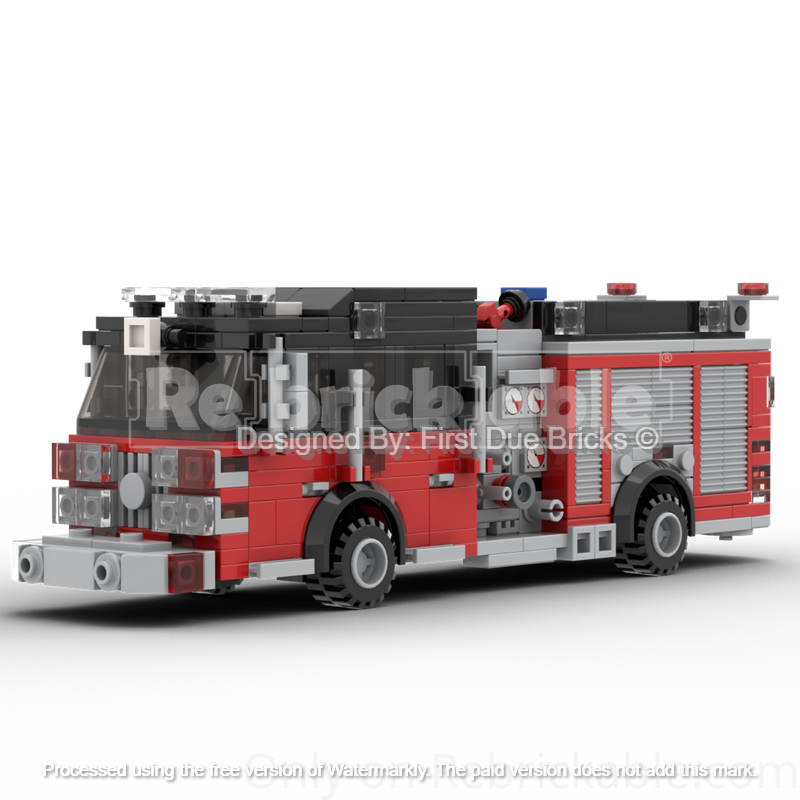 Lego American Fire Engine-Black/Red