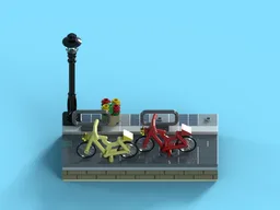 A small strett with Bycicle