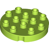 Lego Duplo Plate Round 4 x 4 / Lime