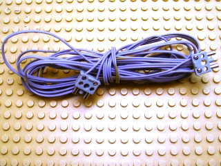 Lego Electric, Wire 12V / 4.5V with two Variable Color 2-prong connectors, 375 Studs (3m) Long (list under connector color)
