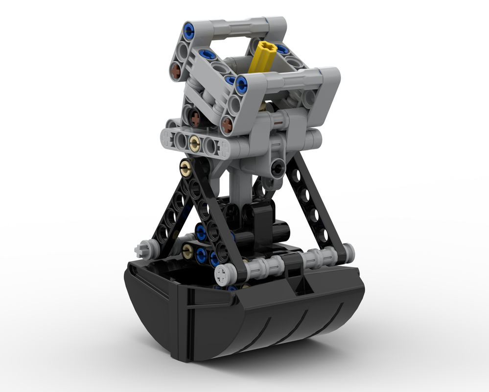 Lego Clamshell Bucket attachment for Volvo EC500 Hybrid Excavator Mod