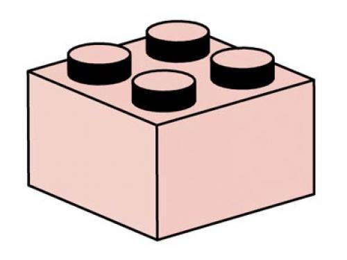 Lego 2 x 2 Sand Red Bricks