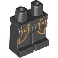 Lego Hips and Black Legs with Gold Print / Black