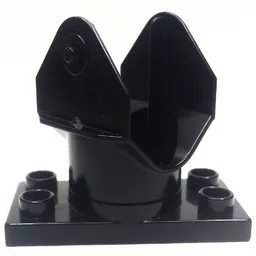 Duplo Turntable Base, 2 x 4 Plate with Ladder Holder / Black