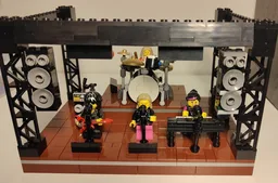 Rock band with stage