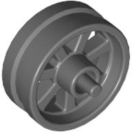 Lego Wheel Centre 15 x 6 City Motorcycle with Stub Axles / Dark Bluish Gray