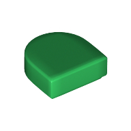 Lego Tile Round 1 x 1 Half Circle / Green
