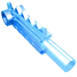Tool Chainsaw Blade / Trans-Medium Blue