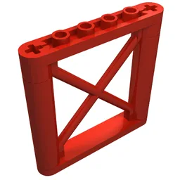 Support 1 x 6 x 5 Girder Rectangular / Red
