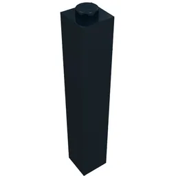 Brick 1 x 1 x 5 with Solid Stud / Black