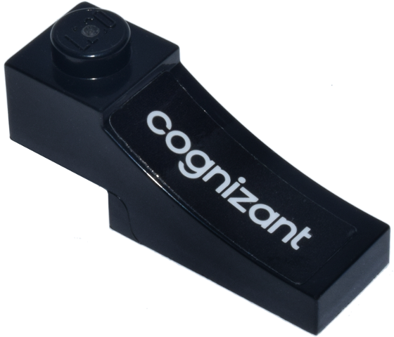 Lego Arch 1 x 3 Inverted with White 'cognizant' Logo Pattern Model Right Side (Sticker) - Set 77245