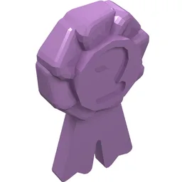 Equipment Animal Grooming Kit Award Ribbon with Number 2 / Medium Lavender
