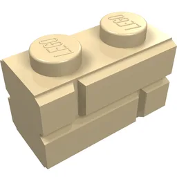 Brick Special 1 x 2 with Masonry Brick Profile / Tan
