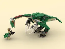 31058 Therizinosaurus cheloniformis with young (minifig scale)