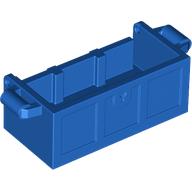 Lego Treasure Chest Bottom with Rear Slots, No Groove / Blue