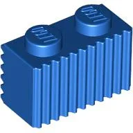 Brick Special 1 x 2 with Grille / Blue