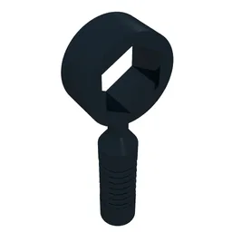 Tool Wrench / Spanner, Box [6-Rib Handle] / Black