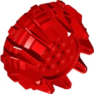 Wheel Hard Plastic with Small Cleats and Flanges / Red