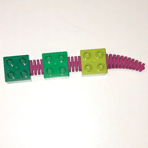 Lego Duplo Animal Brick 2 x 2 Body Segments with Flexible Spine / Green