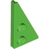 Lego Wedge Plate 2 x 4 27° Right / Bright Green