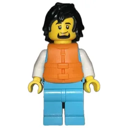 Ocean Explorer, Medium Azure Suit, Orange Life Vest