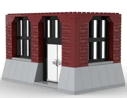 Compact industrial corner facade