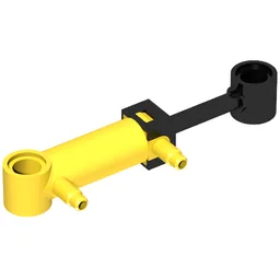 Pneumatic Cylinder 1 x 5 with 2 Stepped Inlets [V2] / Yellow